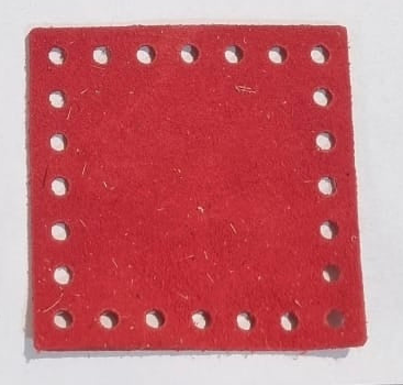 Quadrati 5x5 in Camoscio Senza Strass