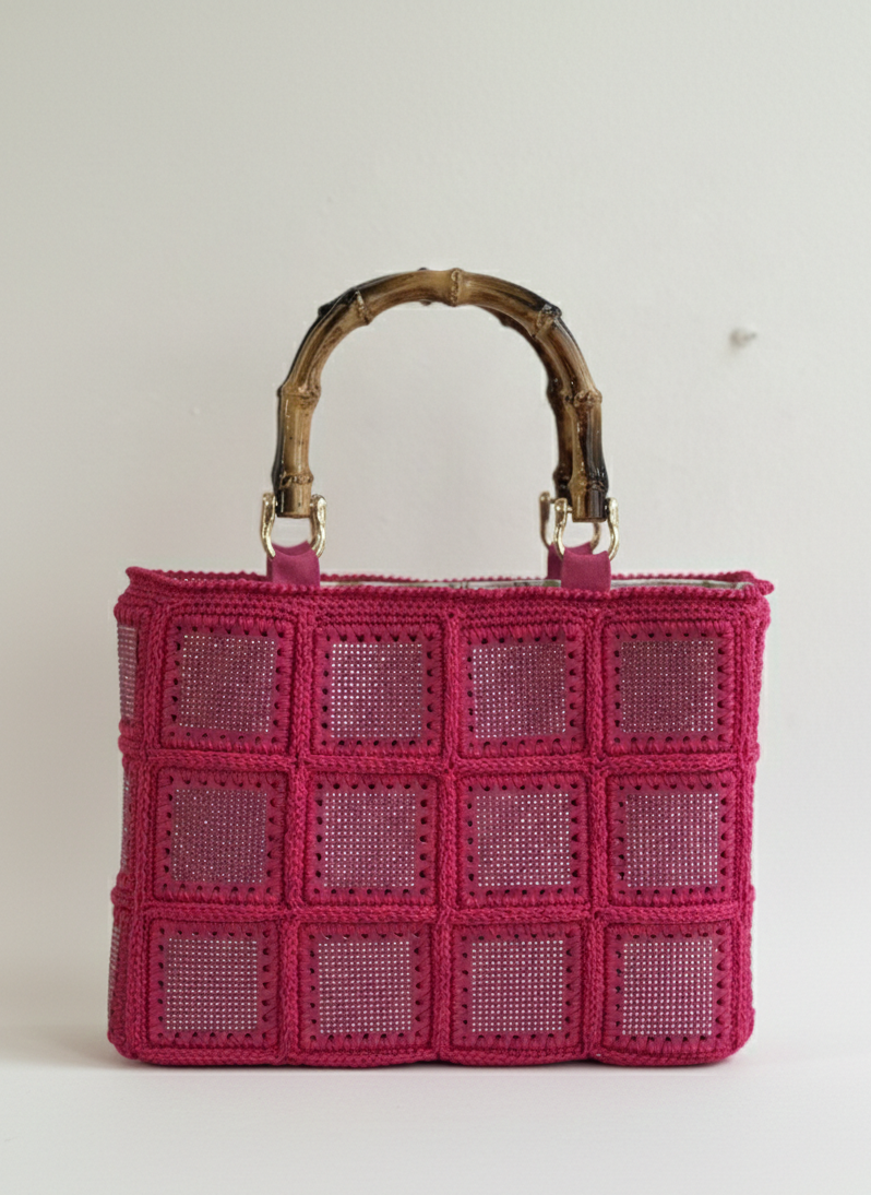 Quadrati 5x5 in Camoscio + Strass