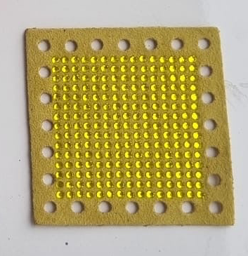 Quadrati 5x5 in Camoscio + Strass