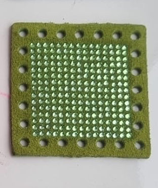 Quadrati 5x5 in Camoscio + Strass
