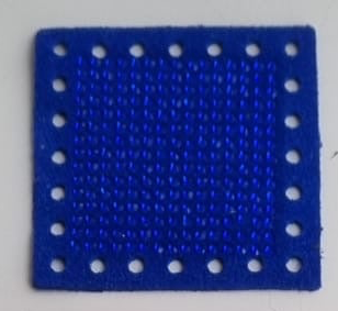 Quadrati 5x5 in Camoscio + Strass