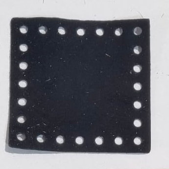 Quadrati 5x5 in Camoscio Senza Strass