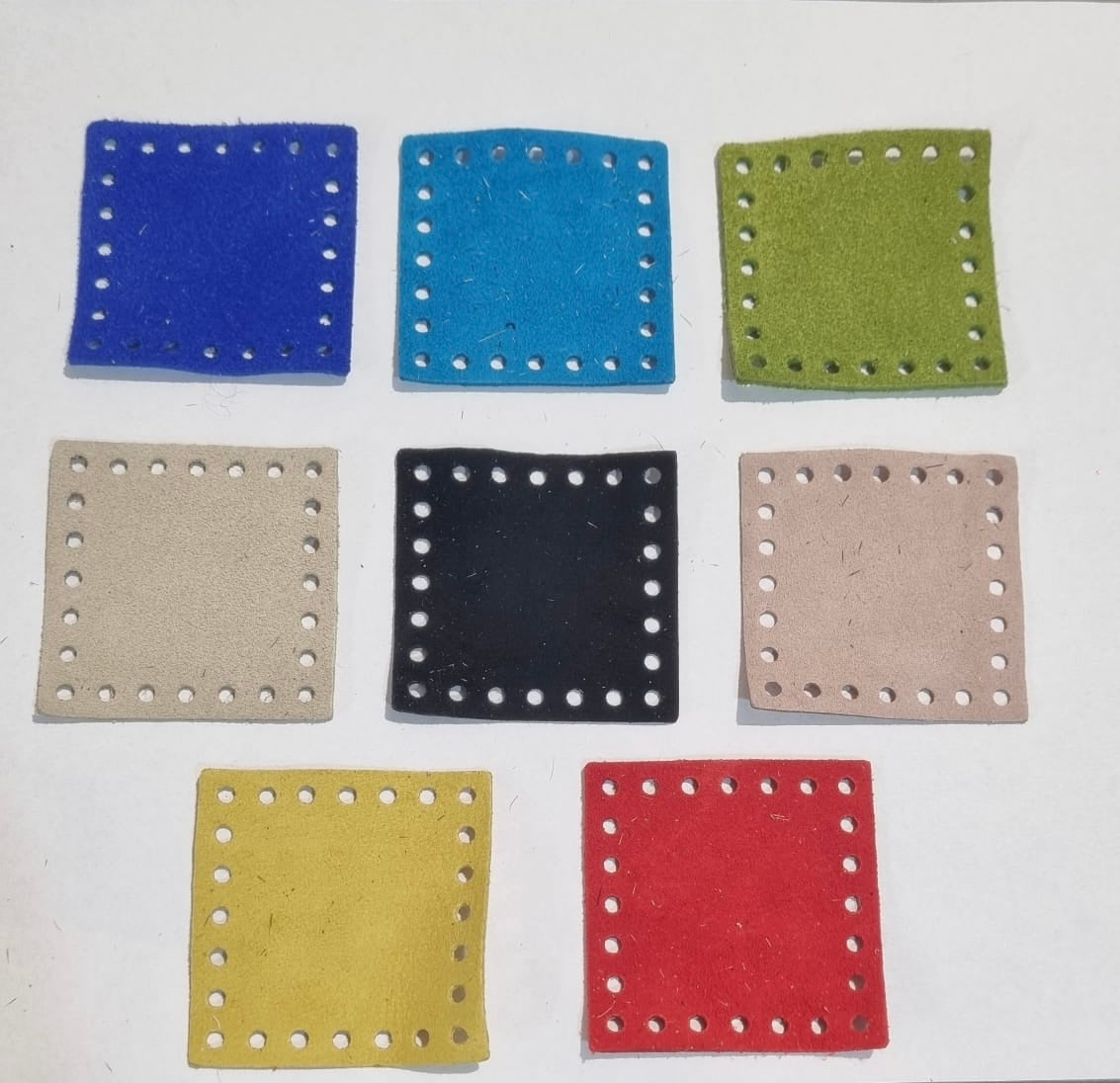 Quadrati 5x5 in Camoscio Senza Strass